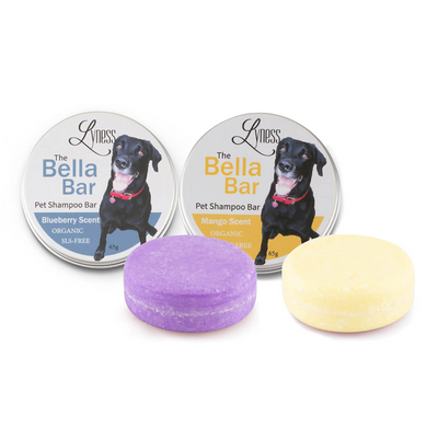 Bella Bar Pet Shampoo Bars - Blueberry & Mango Bundle | All-Natural Ingredients, Luxurious Lather, Eco-Friendly | For Cats & Dogs