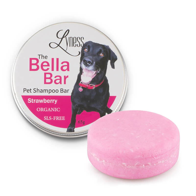 Bella Bar - Strawberry Scent | Pet Shampoo Bar | Eco-friendly | SLS Free | Rich Lather | For Cats and Dogs