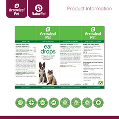 Arrowleaf Pet Ear Drops (USA) NaturPet Ear Drops (Canada) - For Cleaning & Swimming Protection 100mL