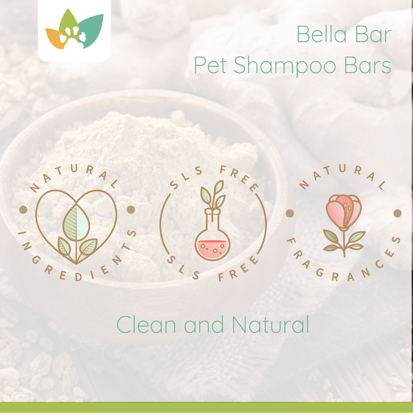 Bella Bar Pet Shampoo Bars - Strawberry & Sweet Orange 2 Bar Bundle | All-Natural Ingredients, Luxurious Lather, Eco-Friendly | For Cats & Dogs