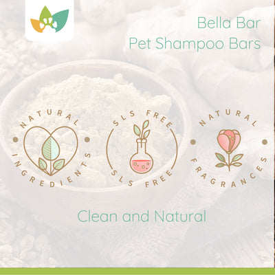 Bella Bar Pet Shampoo Bars - Strawberry & Sweet Orange 2 Bar Bundle | All-Natural Ingredients, Luxurious Lather, Eco-Friendly | For Cats & Dogs