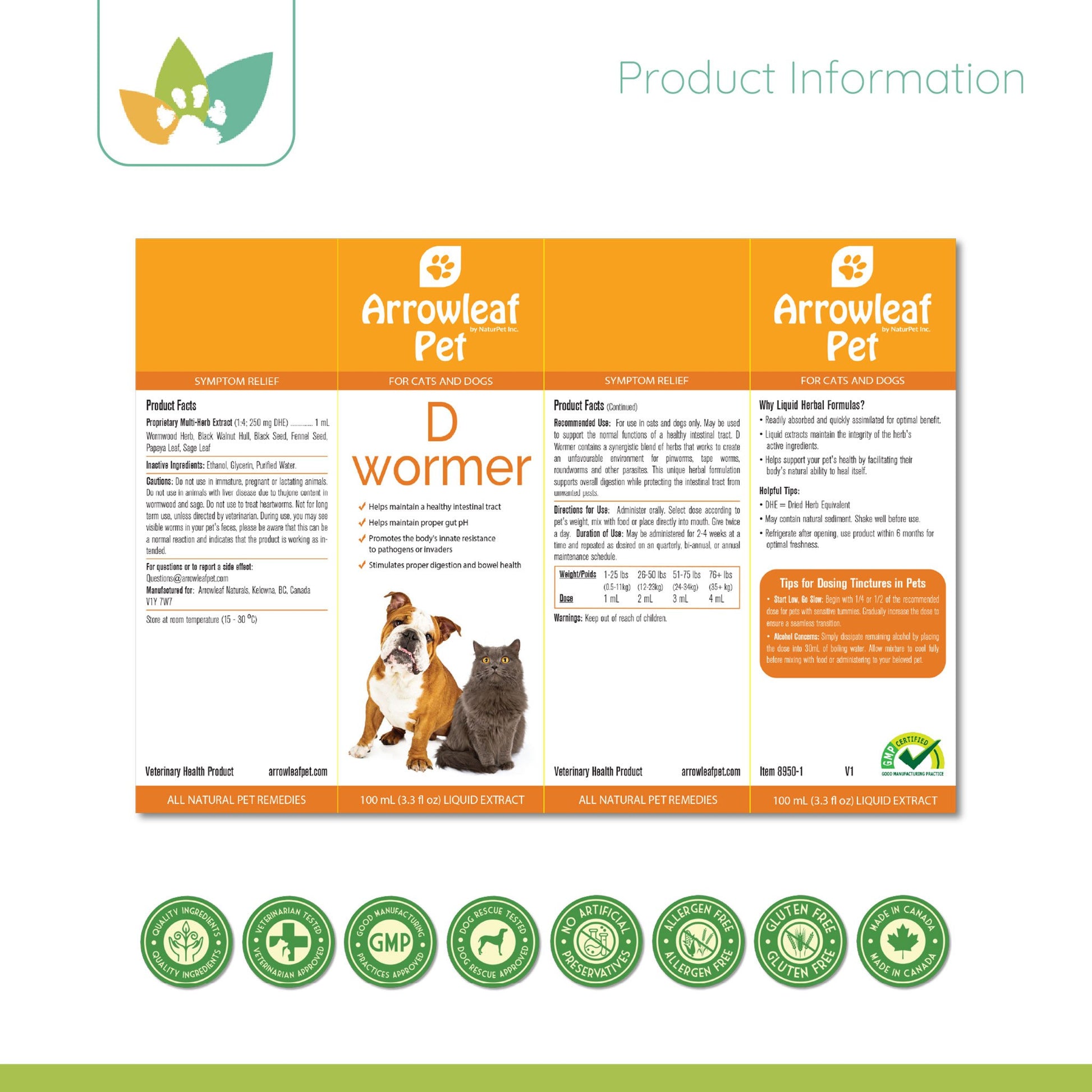 NaturPet D Wormer Label