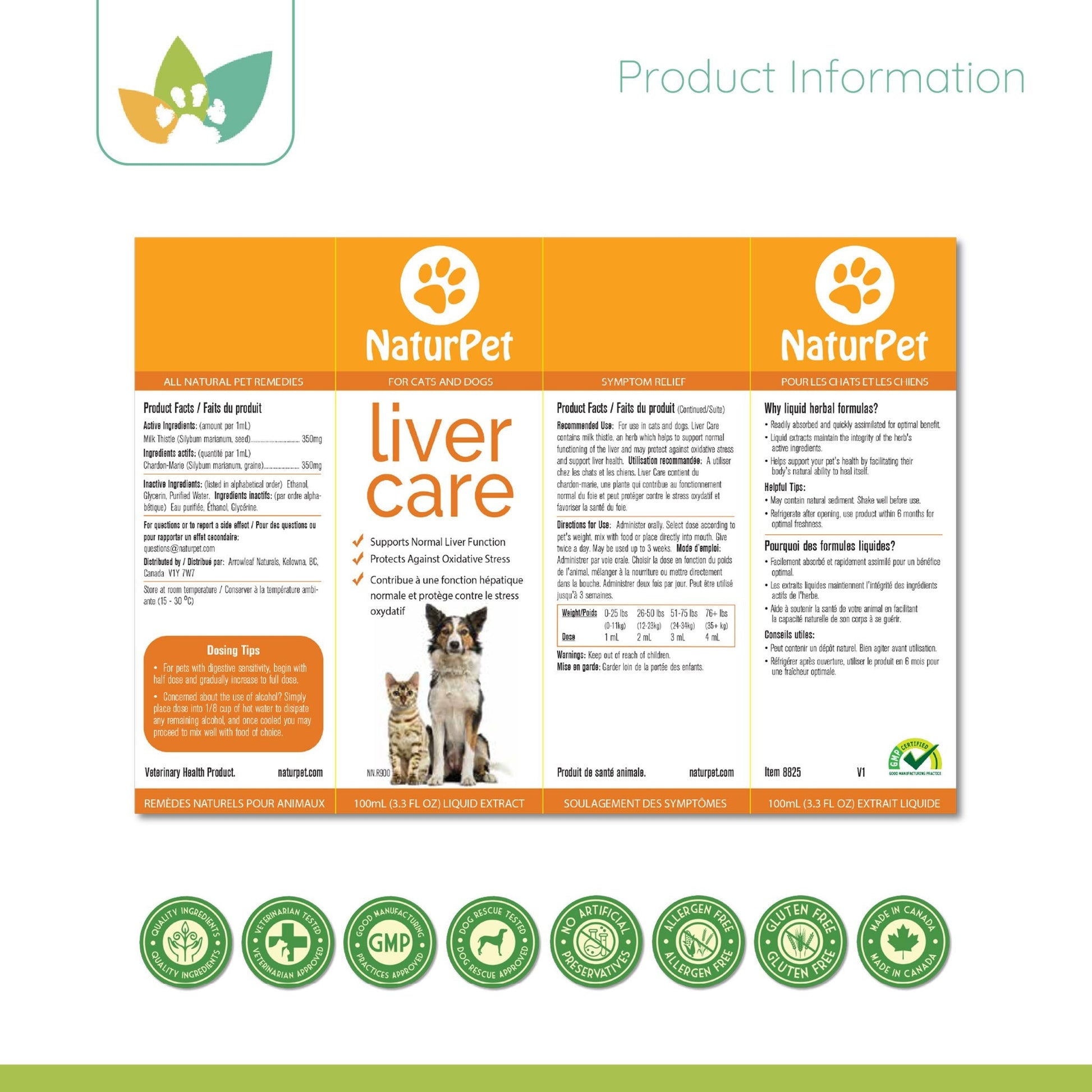Arrowleaf Pet Liver Care Label