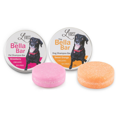 Bella Bar Pet Shampoo Bars - Strawberry & Sweet Orange 2 Bar Bundle | All-Natural Ingredients, Luxurious Lather, Eco-Friendly | For Cats & Dogs